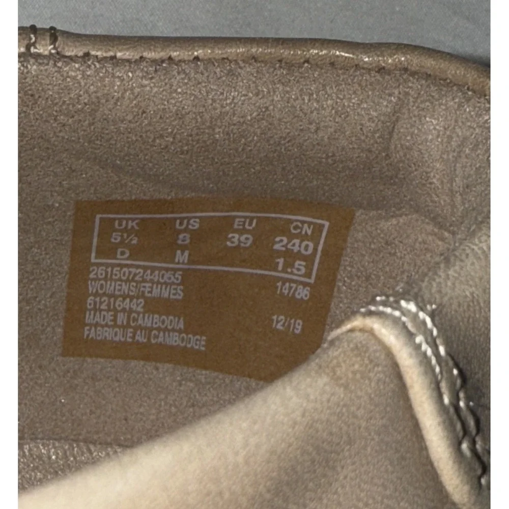 Clarks Collection Woven Leather Espadrilles Slip On‎ Nude Size 9